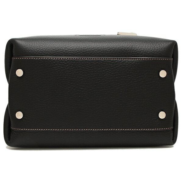 【TODS】トッズ ナイロン×レザー ハンドバッグ ブラック ロゴチャーム付 TODS】トッズ ナイロン×レザー ハンドバッグ ブラック ロゴ