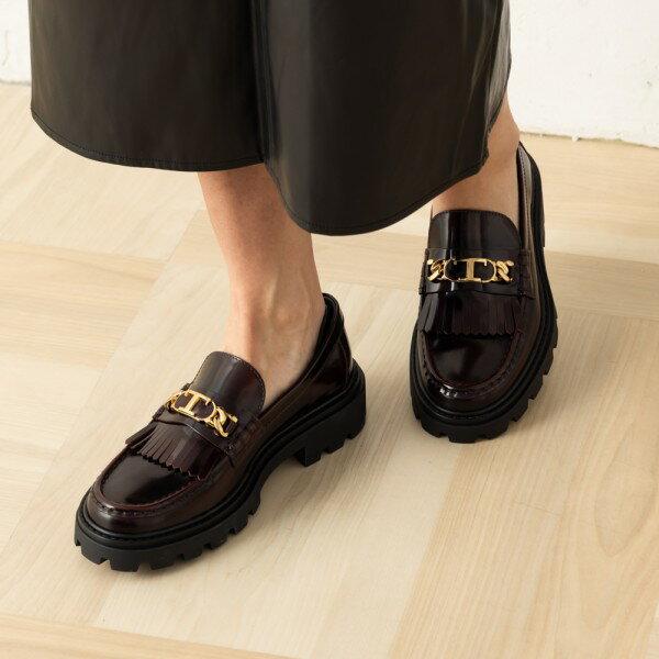 TOD'S（トッズ） ローファー ヒール4cm ラバーソール チャンキーソール