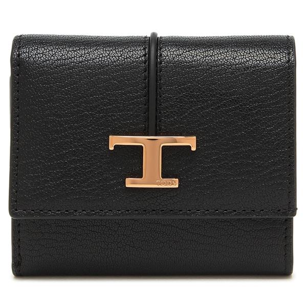 TOD'S トッズ 三つ折り財布 Tタイムレス レザー ウォレット ミニ TOD'S トッズ 三つ折り財布 Tタイムレス レザー ウォレット ミニ