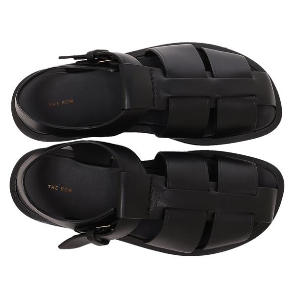 THE ROW フィッシャーマン サンダル ブラック カーフレザー製 THE ROW ザ ロウ フィッシャーマンサンダル シューズ Sandal