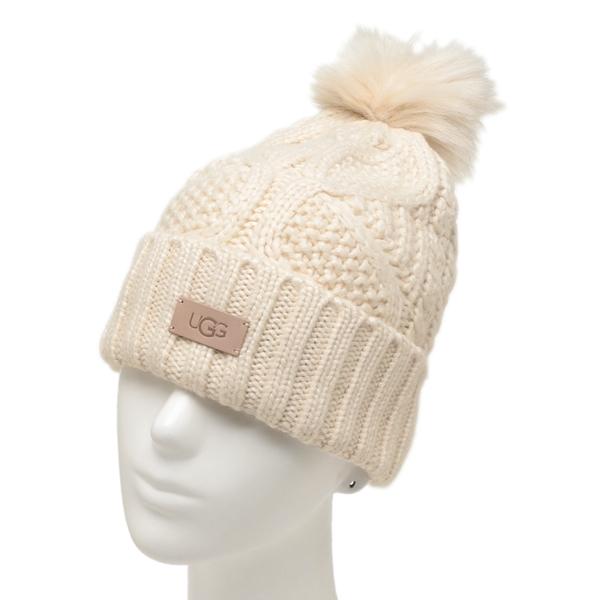 アグ ニット帽 ビーニー CABLE BEANIE WITH POM ケーブル ウィズ ポム