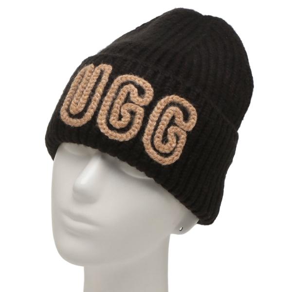 アグ ニット帽 ビーニー チャンキー クラフテッド リブ ブラック