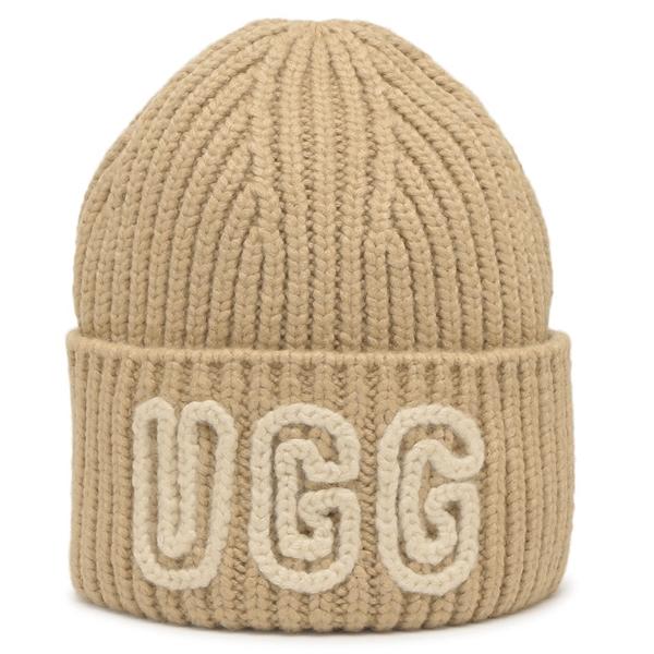 アグ ニット帽 ビーニー チャンキー クラフテッド リブ ベージュ