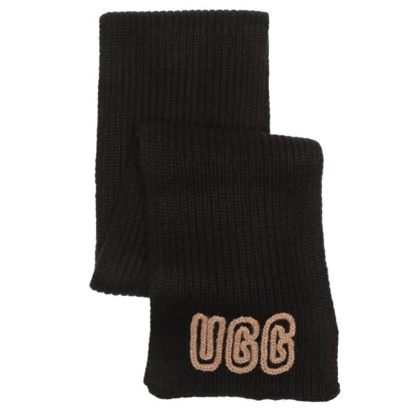 送料無料 アグ チャンキー クラフテッド リブ スカーフ 102787 BLACK レディース マフラー ストール UGG アグ マフラー チャンキー クラフテッド リブ スカーフ ニットマフラー