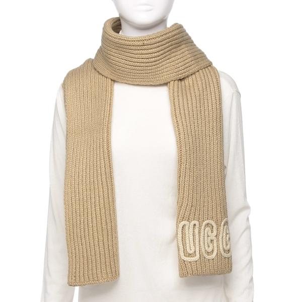 アグ マフラー チャンキー クラフテッド リブ スカーフ ニットマフラー