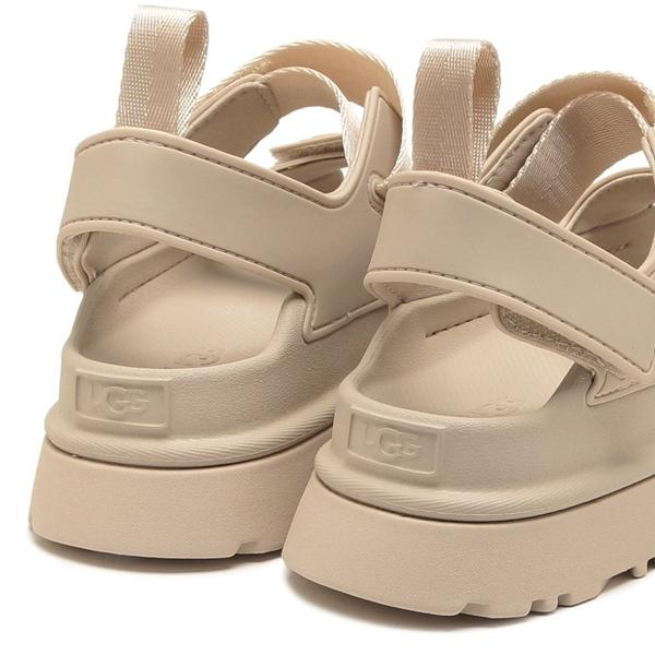 新品未使用 UGG サンダル　厚底　ベージュ　軽量 未使用品 UGG ベージュ サンダル US6.5 スエード 厚底 23.5cm
