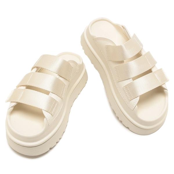 UGG サンダル 厚底 ゴールデングロウ アグ レディース スライド プラットフォーム ホワイト 1167430 JSMの画像