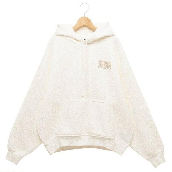 UGG（アグ） パーカー フーディー ロゴ フーディ ホワイト レディース