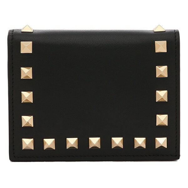 VALENTINO GARAVANI ヴァレンティノ 二つ折り財布 ロックスタッズ ミニ  