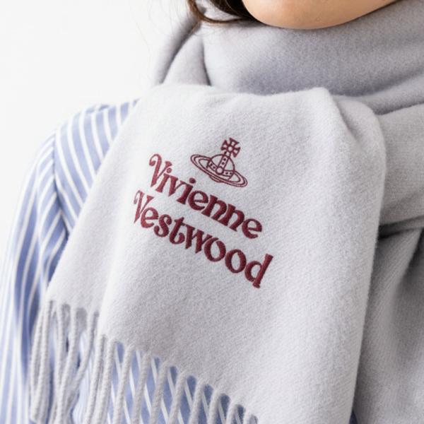 新品箱付き☆ Vivienne Westwood ホワイトマフラー ヴィヴィアン ヴィヴィアンウエストウッド VIVIENNE WESTWOOD マフラー ストール 24