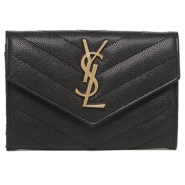 【未使用】サンローラン 名刺入れ ビジネスカードホルダー ブラック ユニセックス SAINT LAURENT サンローラン カードケース レディース モノグラム