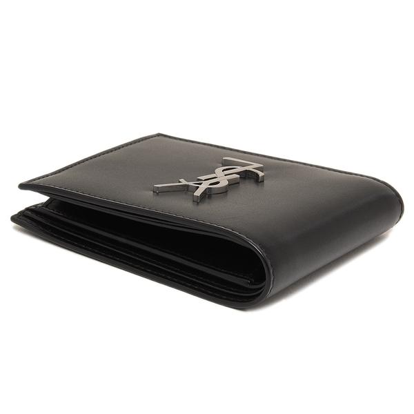 サンローランパリ 二つ折り財布 モノグラム ブラック メンズ SAINT LAURENT PARIS 463249 0SX0Eの画像