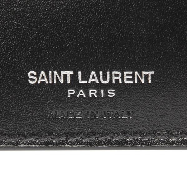 サンローランパリ 二つ折り財布 モノグラム ブラック メンズ SAINT LAURENT PARIS 463249 0SX0Eの画像