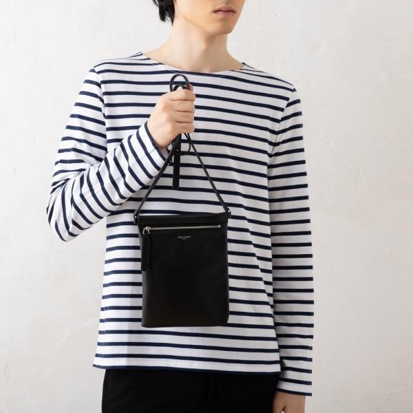 サンローランパリ ショルダーバッグ クロスボディバッグ ブラック メンズ SAINT LAURENT PARIS 581697 1GE0E 1000の画像