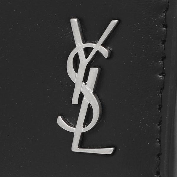 サンローランパリ 二つ折り財布 タイニーカサンドラ ブラック メンズ SAINT LAURENT PARIS 607727 1JB0E 1000の画像