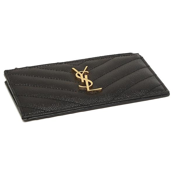 サンローランパリ カードケース マテラッセ ブラック レディース SAINT LAURENT PARIS 607915 BOW01 1000の画像