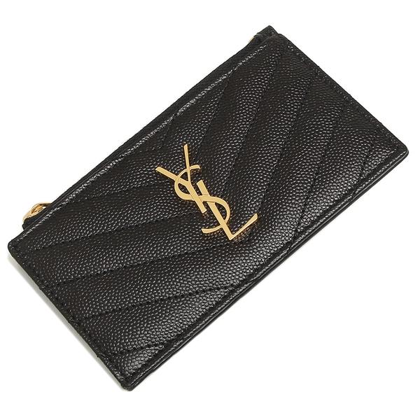 サンローランパリ カードケース マテラッセ ブラック レディース SAINT LAURENT PARIS 607915 BOW01 1000の画像