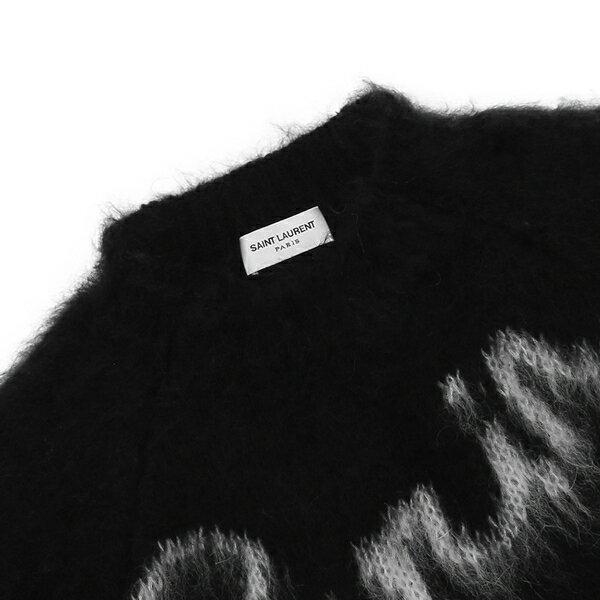 サンローランパリ トップス ニット ロゴ セーター ブラック レディース SAINT LAURENT PARIS 692299 Y75NX 1095_7