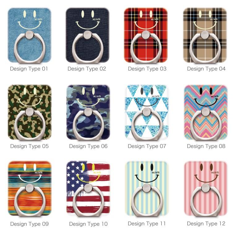 スマホリング Smile スマイル デザイン ニコちゃん マーク ニコニコ カワイイ アート アメリカ Amr 025 Axia Mall 通販 Yahoo ショッピング