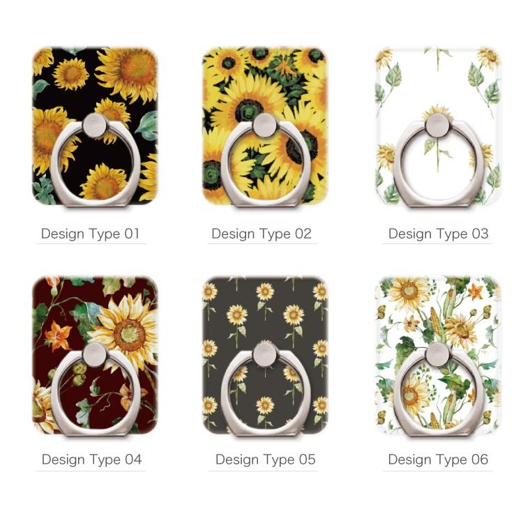 スマホリング ひまわり デザイン Sunflower ヒマワリ 花柄 花 Flower フラワー ハワイアン カワイイ Amr 027 Axia Mall 通販 Yahoo ショッピング