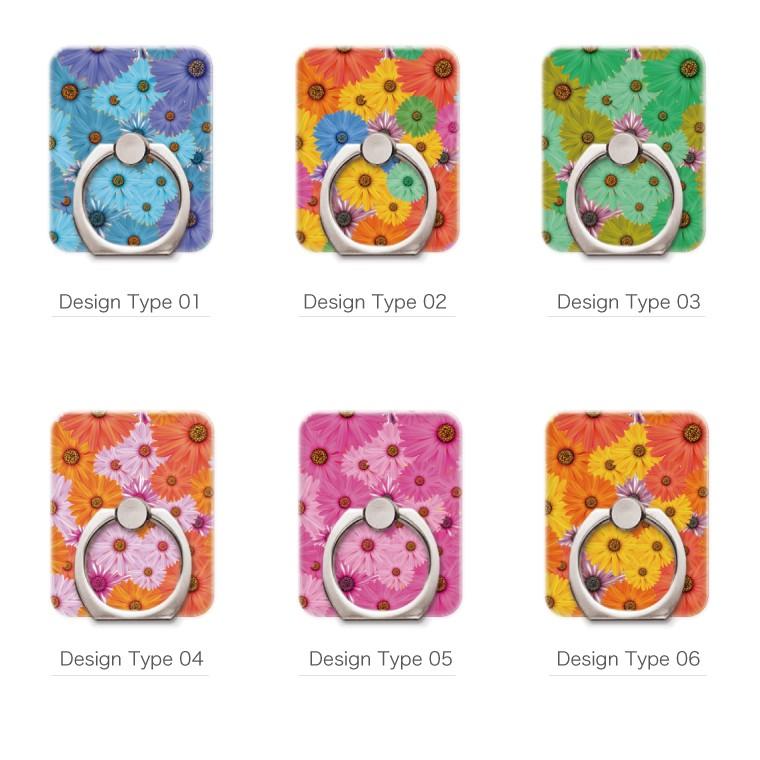 スマホリング ガーベラ デザイン ボタニカル 花柄 フラワー 魅力的な 花 Flower カワイイ ハワイアン