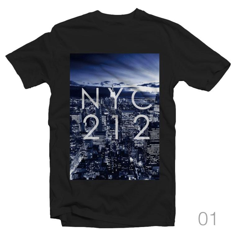 Tシャツ メンズ 半袖 おしゃれ レディース ブラック ホワイト NYC 212 NEW YORK CITY ニューヨーク 景色 ビル 夜景｜axiamall｜02