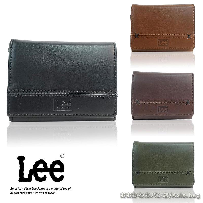 閉店セール】リー Lee クロスステッチデザイン L字ファスナー二つ折り