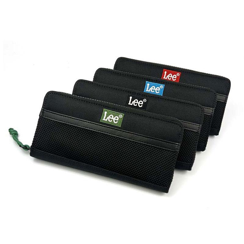 リー Lee 軽量ナイロン 刺繍ロゴ ラウンドファスナー 長財布 ロングウォレット メッシュポケット付き 合成皮革 0520698メール便配送商品 正規取扱店 |  | 01