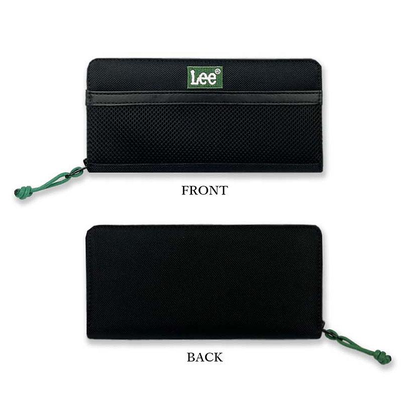 リー Lee 軽量ナイロン 刺繍ロゴ ラウンドファスナー 長財布 ロングウォレット メッシュポケット付き 合成皮革 0520698メール便配送商品 正規取扱店 |  | 02
