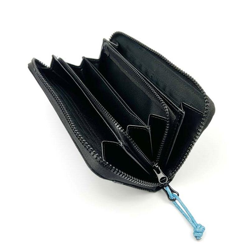 リー Lee 軽量ナイロン 刺繍ロゴ ラウンドファスナー 長財布 ロングウォレット メッシュポケット付き 合成皮革 0520698メール便配送商品 正規取扱店 |  | 04