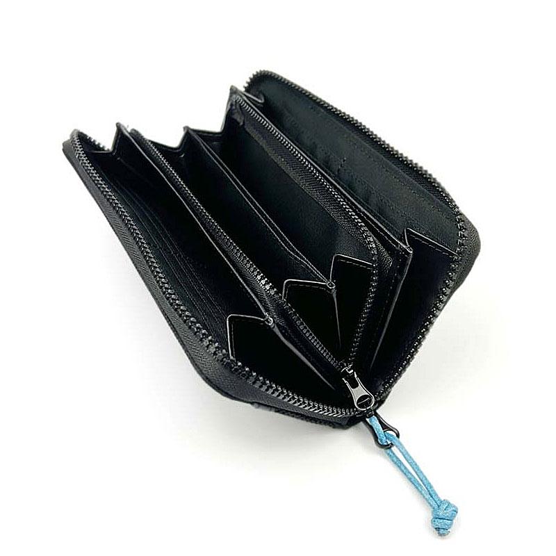 リー Lee 軽量ナイロン 刺繍ロゴ ラウンドファスナー 長財布 ロングウォレット メッシュポケット付き 合成皮革 0520698メール便配送商品 正規取扱店 |  | 05