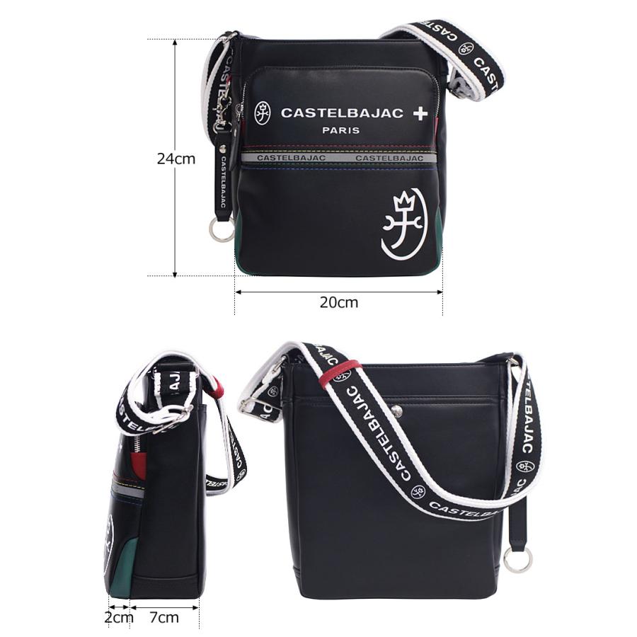 カステルバジャック CASTELBAJAC 縦型 ショルダーバッグ Charles シャアル 052111 B5 ポリウレタン合皮 家紋 トリコロール ビッグロゴ リフレクター | CASTELBAJAC | 05