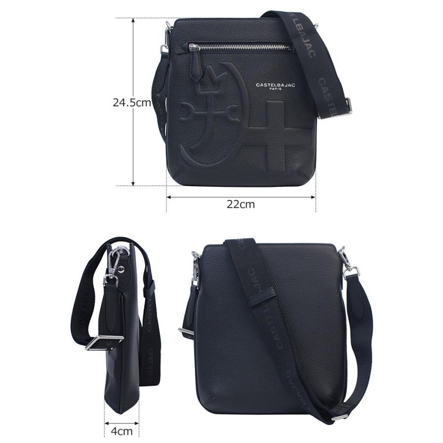 カステルバジャック CASTELBAJAC 縦型 ショルダーバッグ シレーヌ sirene 071111 バジャック 薄型 薄マチ ソフトレザー 斜め掛け 肩掛け 家紋 | CASTELBAJAC | 04