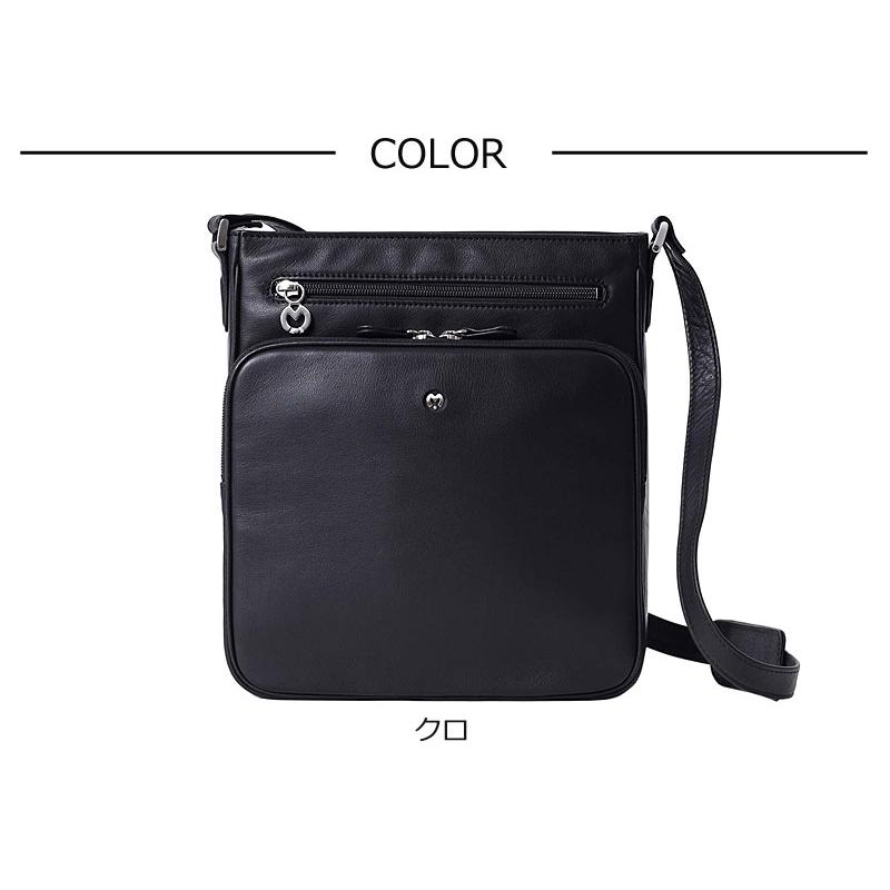 mila schon（ミラショーン） レザーショルダーバッグ B5 縦型 日本製