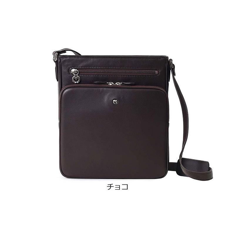 mila schon（ミラショーン） レザーショルダーバッグ B5 縦型 日本製