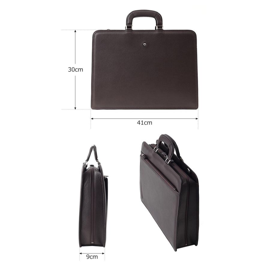 ミラショーン mila schon レザー  2wayビジネスバッグ A4対応 三方開き 日本製  クレスタ 193523 (北海道沖縄/離島別途送料) 正規取扱店 mila schon（ミラショーン） レザー 2wayビジネスバッグ A4対応 三方