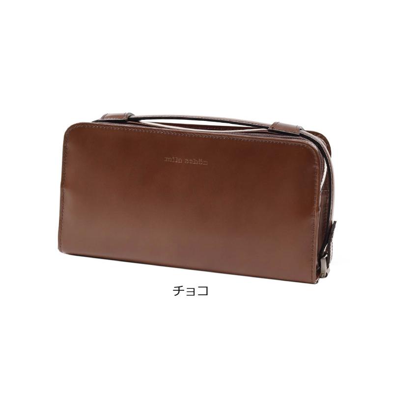 mila schon（ミラショーン） レザーセカンドバッグ ダブルルーム 日本