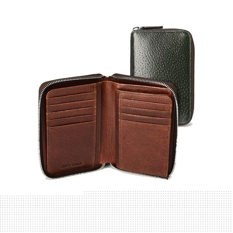 青木鞄 コンプレックスガーデンズ COMPLEX GARDENS 二つ折り財布 札入れ ラウンドファスナー  ヒャクジョウ 百丈 豚革  3078  メンズ 本革　レザー 正規取扱店 | COMPLEX GARDENS | 13