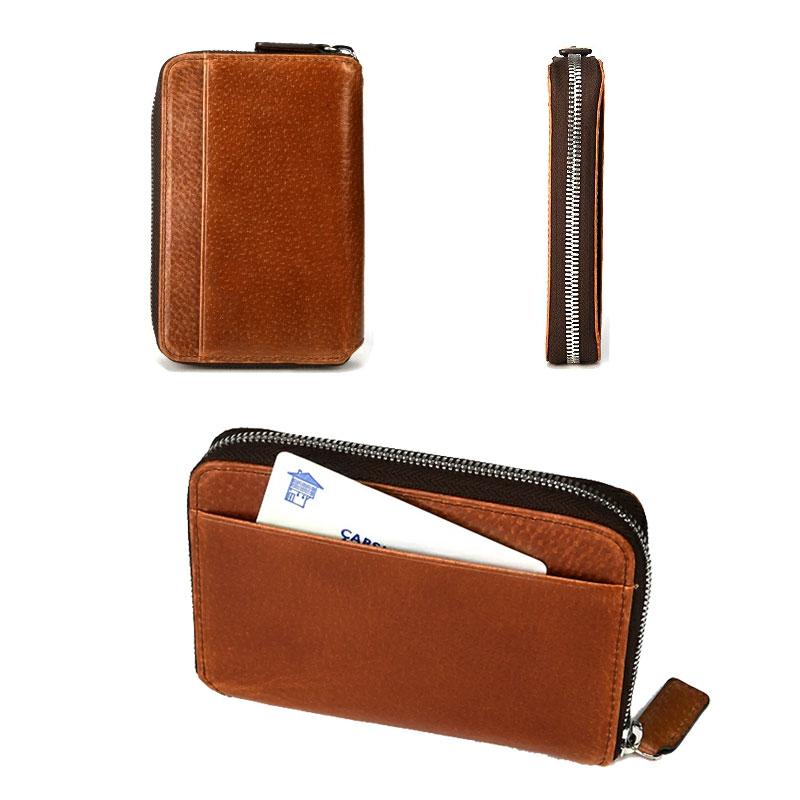 青木鞄 コンプレックスガーデンズ COMPLEX GARDENS 二つ折り財布 札入れ ラウンドファスナー  ヒャクジョウ 百丈 豚革  3078  メンズ 本革　レザー 正規取扱店 | COMPLEX GARDENS | 03