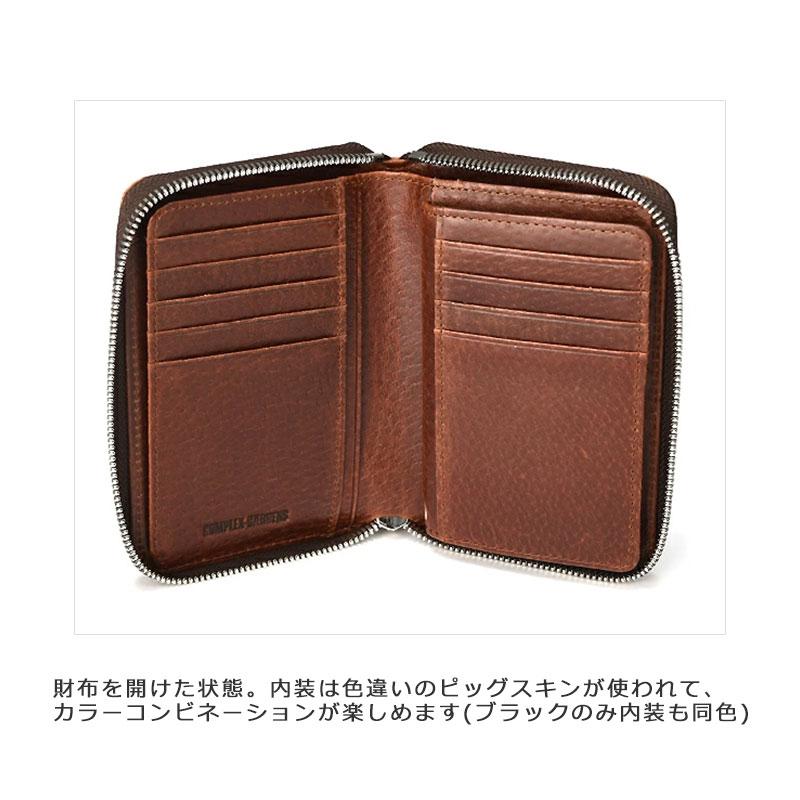 青木鞄 コンプレックスガーデンズ COMPLEX GARDENS 二つ折り財布 札入れ ラウンドファスナー  ヒャクジョウ 百丈 豚革  3078  メンズ 本革　レザー 正規取扱店 | COMPLEX GARDENS | 05