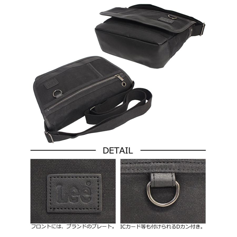 リー Lee  横型 ミニ メッセンジャーバッグ クラッシュ crash 320-4032 フラップショルダーバッグ 斜め掛け ミニショルダー 肩掛け  パラフィン加工 正規取扱店 | Lee | 05