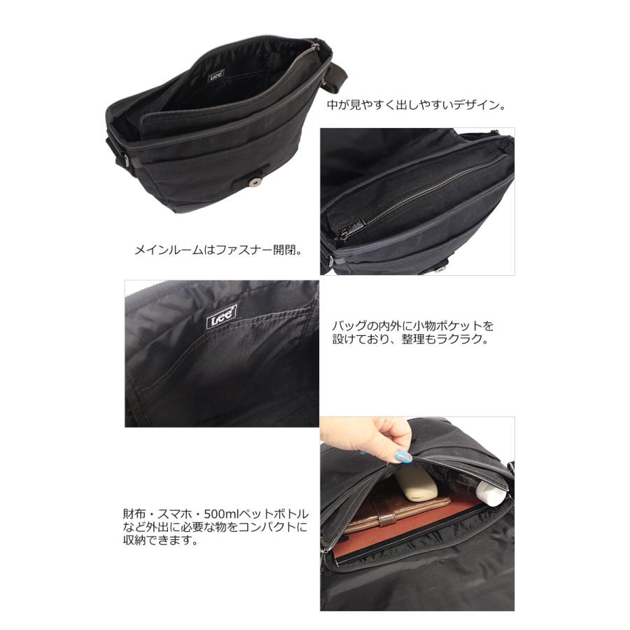 リー Lee  横型 ミニ メッセンジャーバッグ クラッシュ crash 320-4032 フラップショルダーバッグ 斜め掛け ミニショルダー 肩掛け  パラフィン加工 正規取扱店 | Lee | 07