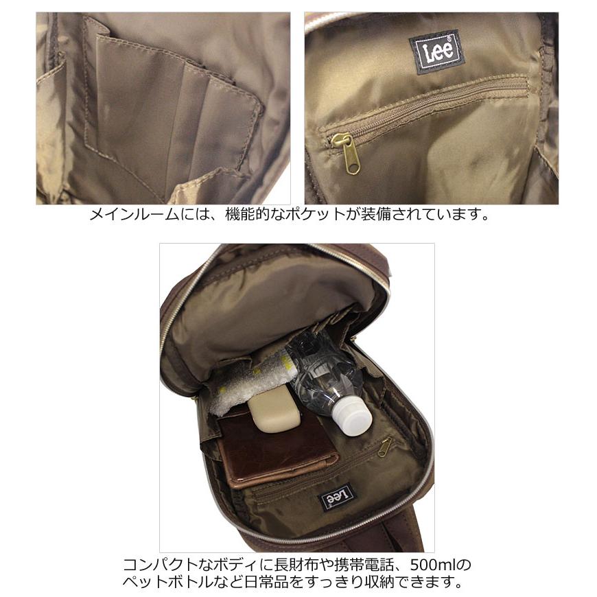 リー Lee  ボディバッグ ワンショルダーバッグ クラッシュ crash 320-4033 フラップショルダーバッグ 斜め掛け パラフィン ビンテージ感 かっこいい 正規取扱店 | Lee | 08