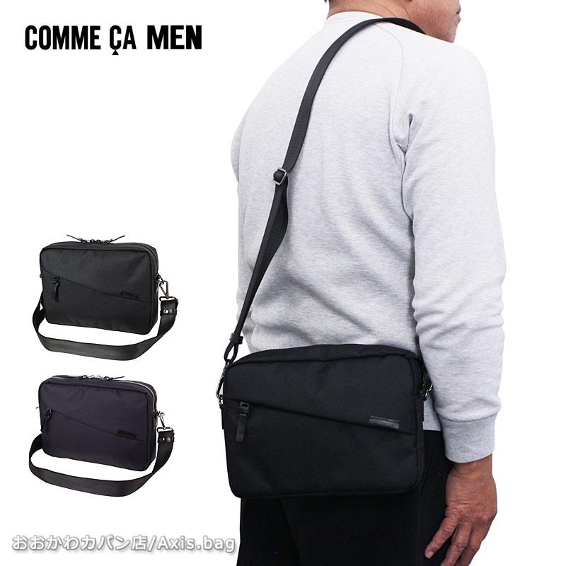 COMME CA MEN コムサメン 横型 ショルダーバッグ OBLIQUE オブリック 7134  斜め掛け 肩掛け A５ セカンドバッグ ポーチ スクエアタイプ コンパクト | COMME CA MEN