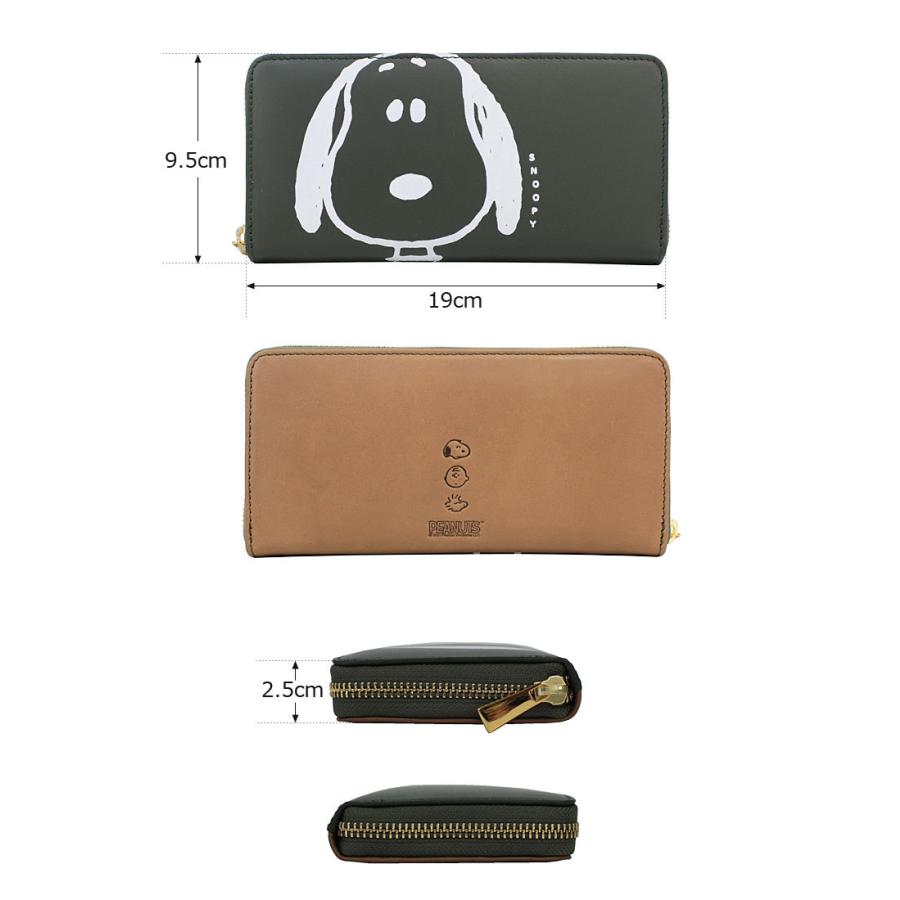 ピーナッツ PEANUTS スヌーピー SNOOPY ラウンドファスナー長財布 F・V
