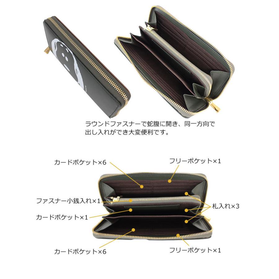 ピーナッツ PEANUTS スヌーピー SNOOPY ラウンドファスナー長財布 F・V