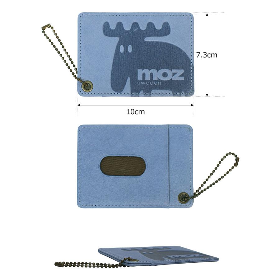 モズ MOZ moz パスケース ELK エルク 86029 メール便配送商品  ヘラジカ 北欧 染料仕上げ ナチュラル カラフル パステルカラー 定期入れ | moz | 07