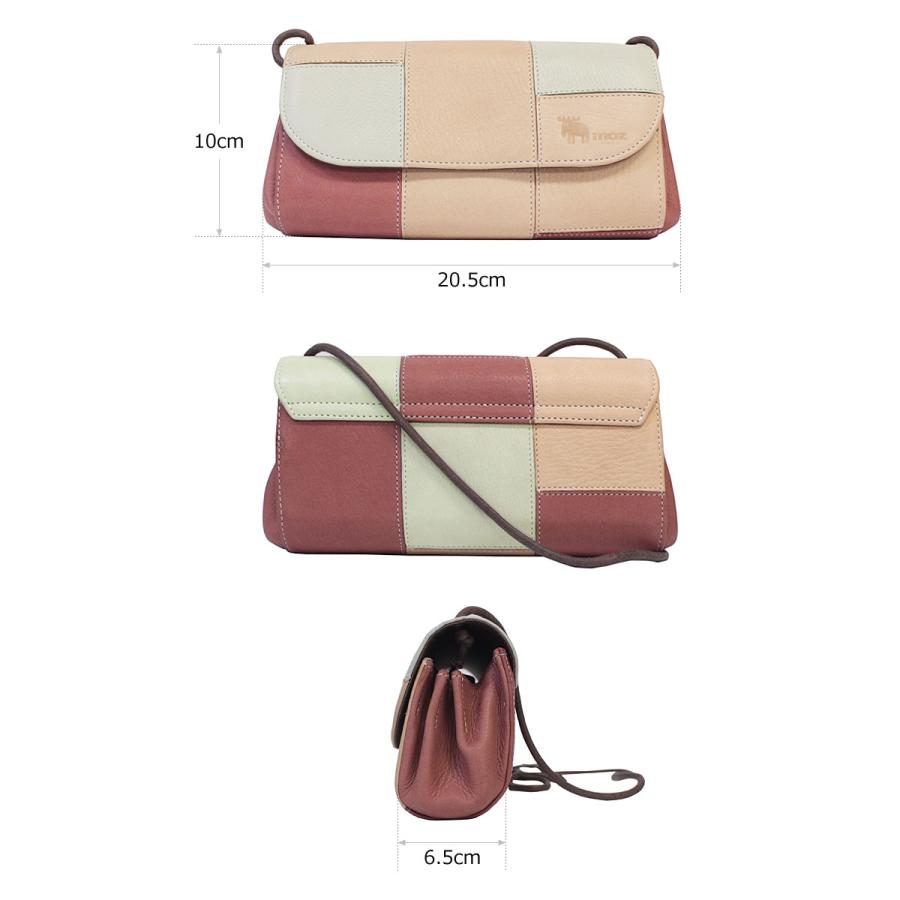 モズ MOZ moz マルチポシェット マルチケース ELK エルク 86067 ヘラジカ 北欧 イタリアンレザー パッチワーク つぎはぎ カラフル | moz | 06