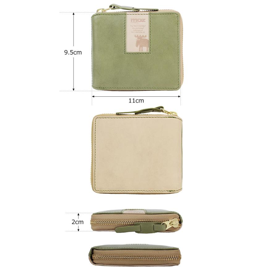 モズ MOZ ラウンドファスナー二つ折り財布 square スクエア 86091 |  | 05