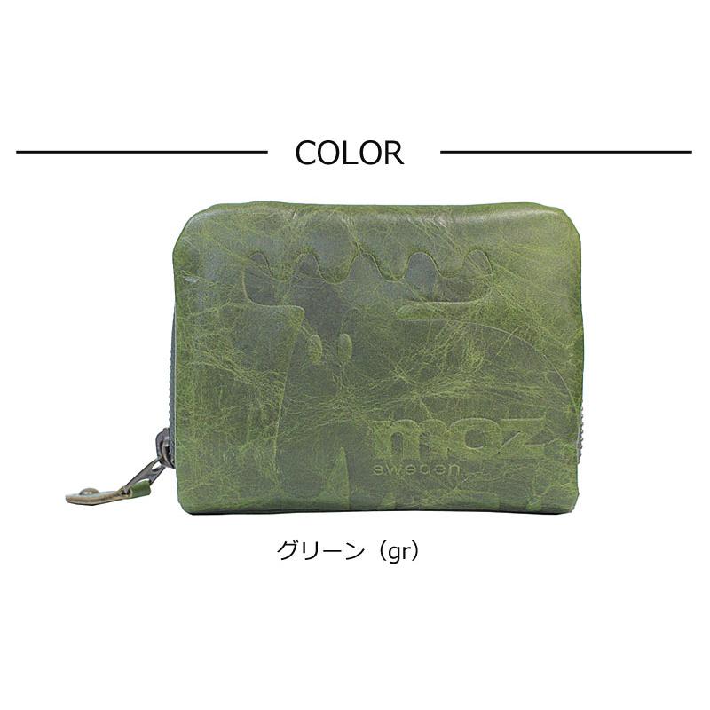 モズ MOZ moz 2つ折り財布 ELK エルク 86183 ヘラジカ 北欧 染料仕上げ ナチュラル カラフル パステルカラー 経年変化  二つ折り財布 袋縫い 正規取扱店 | moz | 11